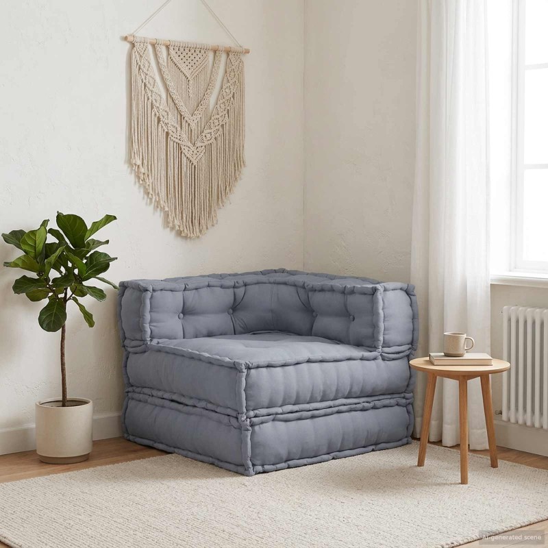 Unité de canapé modulaire Gris 70 x 70 x 56 cm Tissu 636051636051