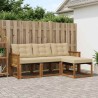Ensemble de canapés d'extérieur 4 pcs Naturel et Beige 636052636052