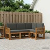 Ensemble de canapés d'extérieur 4 pcs Naturel et Anthracite 636056636056