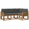 Ensemble de canapés d'extérieur 4 pcs Naturel et Anthracite 636056636056