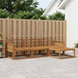 Ensemble de canapés d'extérieur 4 pcs Naturel 636057636057