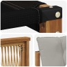Ensemble de canapés d'extérieur 3 pcs Naturel et gris clair 636072636072
