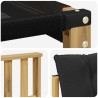 Ensemble de canapés d'extérieur 3 pcs Blanc et noir 636074636074