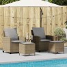 Ensemble de canapé de jardin 4 pcs avec coussins beige résine tressée 636081636081