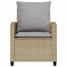 Ensemble de canapé de jardin 4 pcs avec coussins beige résine tressée 636081636081