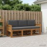 Ensemble de canapés d'extérieur 3 pcs Naturel et Anthracite 636085636085