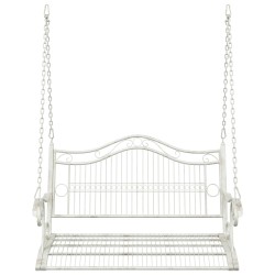 Banc Balançoire Acier 115 x 61 x 63 cm Blanc antique 636088636088