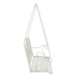 Banc Balançoire Acier 115 x 61 x 63 cm Blanc antique 636088636088