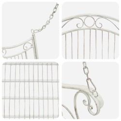 Banc Balançoire Acier 115 x 61 x 63 cm Blanc antique 636088636088