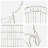 Banc Balançoire Acier 115 x 61 x 63 cm Blanc antique 636088636088