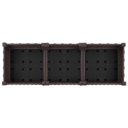 Jardinière avec Roues Marron 120 x 40 x 29 cm PP 636095636095