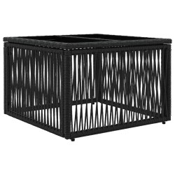 Ensemble de canapé de jardin 5 pcs Noir polyrotin 636100636100