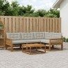 Ensemble de canapés d'extérieur 5 pcs Naturel et gris clair 636103636103