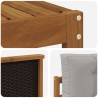 Ensemble de canapés d'extérieur 4 pcs Naturel et Gris clair 636105636105