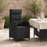 Chaise de jardin inclinable Noir polyrotin 636108636108