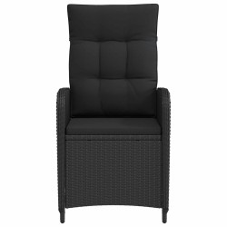 Chaise de jardin inclinable Noir polyrotin 636108636108
