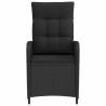 Chaise de jardin inclinable Noir polyrotin 636108636108