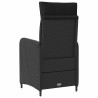 Chaise de jardin inclinable Noir polyrotin 636108636108