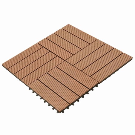 Carreau de terrasse 22 pcs Marron 30 x 30 cm WPC 636109636109