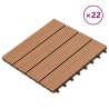 Carreau de terrasse 22 pcs Marron 30 x 30 cm WPC 636109636109
