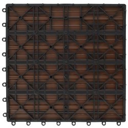 Carreau de terrasse 22 pcs Marron 30 x 30 cm WPC 636109636109