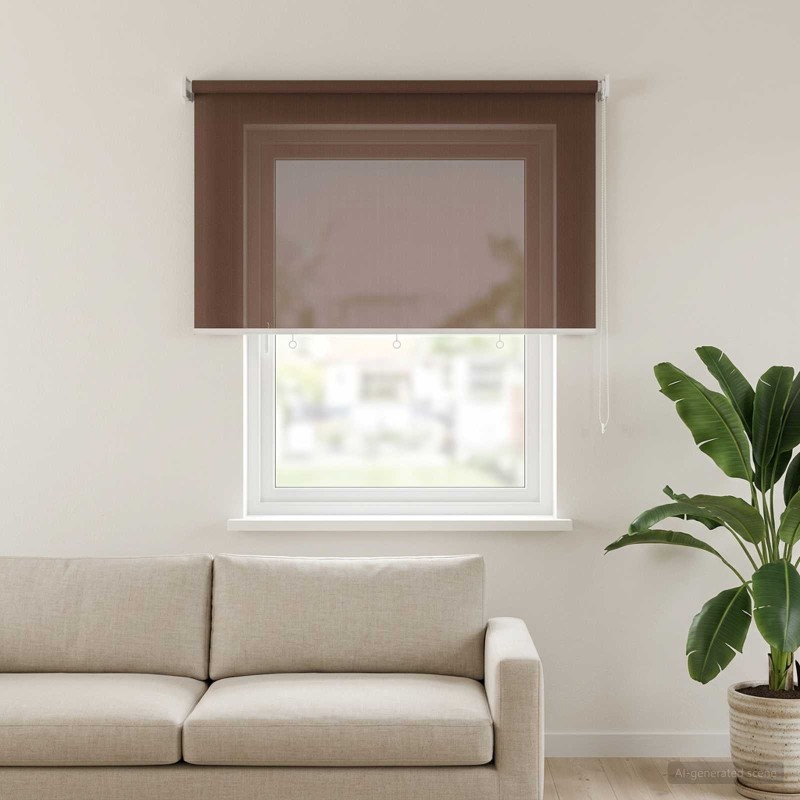 Store enrouleur extérieur à 90% de blocage UV Taupe HDPE 636111636111