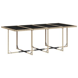 Ensemble à manger de jardin et coussins 9 pcs mélange beige 636121636121