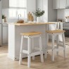 Ensemble Cuisine Îlot Corona 3 pcs Blanc et Cire de Miel 636131636131