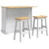 Ensemble Cuisine Îlot Corona 3 pcs Blanc et Cire de Miel 636131636131