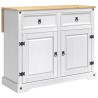 Ensemble Cuisine Îlot Corona 3 pcs Blanc et Cire de Miel 636131636131