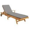 Chaise longue avec coussin 100% Polyester Teck Solide 636132636132