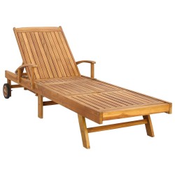 Chaise longue avec coussin 100% Polyester Teck Solide 636132636132