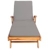 Chaise longue avec coussin 100% Polyester Teck Solide 636132636132