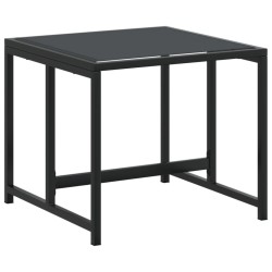 Ensemble à manger de jardin 11 pcs noir textilène 636136636136