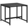 Ensemble à manger de jardin 11 pcs noir textilène 636136636136