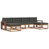 Ensemble de canapés d'extérieur 6 pcs Naturel et Anthracite 636146636146