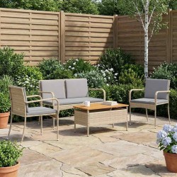 Ensemble de jardin avec coussin acier 636150636150