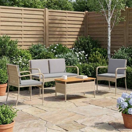 Ensemble de jardin avec coussin acier 636150636150