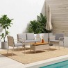 Ensemble de jardin avec coussin acier 636150636150