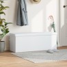 Banc de rangement pliable blanc PVC 636156636156