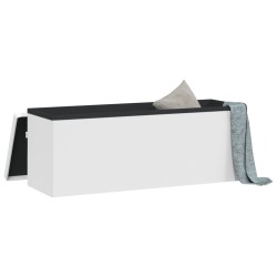 Banc de rangement pliable blanc PVC 636156636156