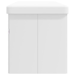 Banc de rangement pliable blanc PVC 636156636156