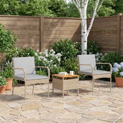 Ensemble de jardin avec coussin acier 636158636158