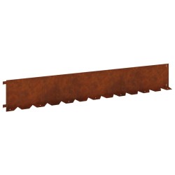 Bordure de Pelouse 10 pcs 102 x 15 x 4 cm Acier Rouillé 636160636160