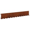 Bordure de Pelouse 10 pcs 102 x 15 x 4 cm Acier Rouillé 636160636160