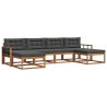 Ensemble de canapés d'extérieur 6 pcs Naturel et Anthracite 636163636163