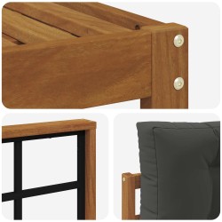Ensemble de canapés d'extérieur 6 pcs Naturel et Anthracite 636163636163
