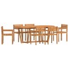 Ensemble de salle à manger de jardin 7 pcs en bois massif d'acacia 636164636164