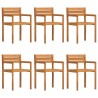 Ensemble de salle à manger de jardin 7 pcs en bois massif d'acacia 636164636164