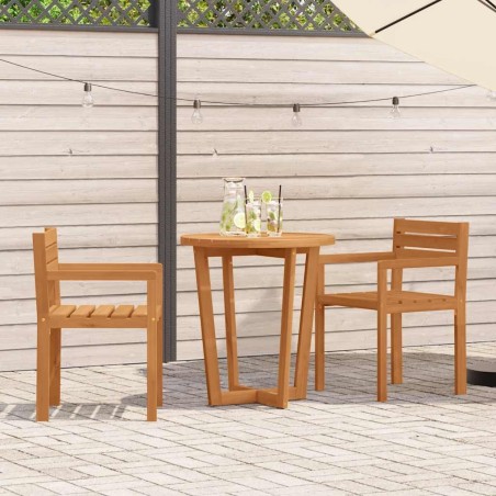 Ensemble de salle à manger de jardin 3 pcs en bois massif d'acacia 636166636166